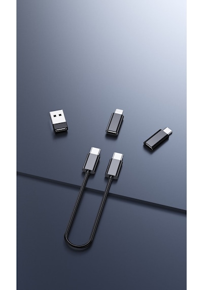 Seyahat Kiti, 7 In 1 Çok Işlevli Type-c, Usb, Micro Lighting Port, Apple Uyumlu iPhone, Android, Pc Çevirici