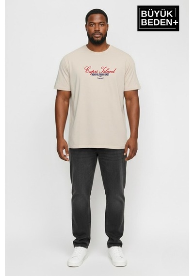 Superlife Erkek Büyük Beden Capri Island Baskılı 3xl-6xl Bisiklet Yaka Tshırt Spr26bts510-14 Bej Superlife Erkek Büyük Beden Capri Island Baskılı 3xl-6xl Bisiklet Yaka Tshırt Spr26bts510-14 Bej