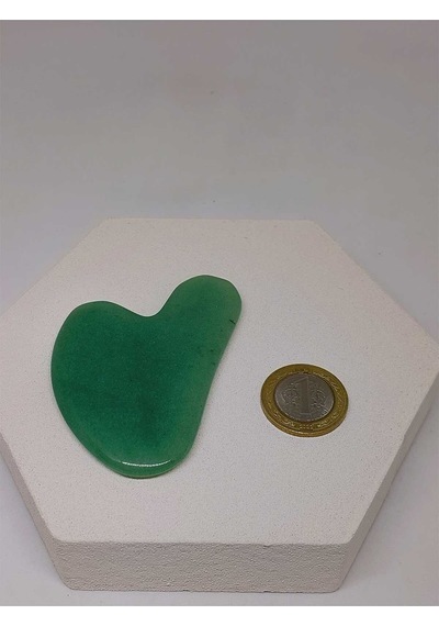 Aventurin Taşı Gua Sha Yüz Masaj Taşı 51324 Çok REnkli