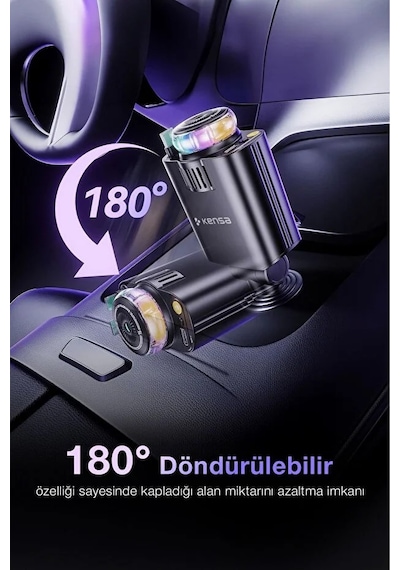 45w Işıklı Ve Kokulu Araç Şarj Cihazı Hızlı Şarj Usb-c & İos Uyumlu Atmosfer Işığı 45w 1 Type C