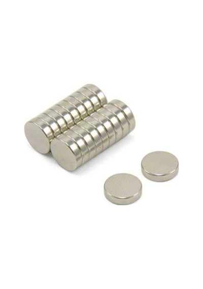 Dünya Magnet 10 Adet 10mm X 2mm Güçlü Yuvarlak Neodyum Mıknatıs 10'lu Paket