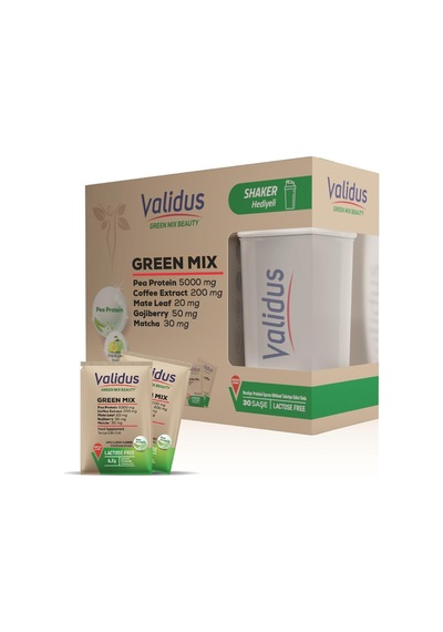Validus Green Mix Bitkisel Protein Şase - Shaker Hediyeli