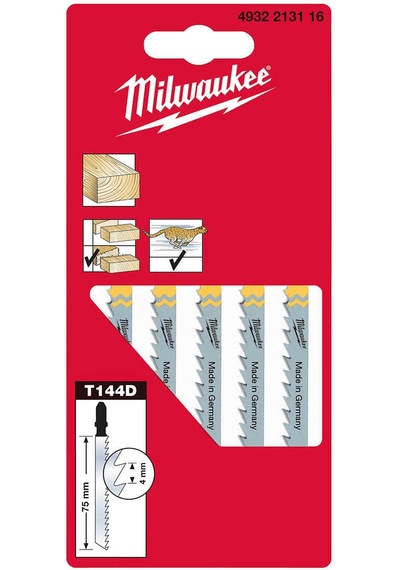 Milwaukee 75 Mm Dekupaj Bıçağı T144D Ağaç - 5'Li