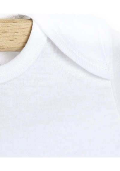 Mixibaby Mixi Baby %100 Pamuklu Çıtçıtlı Kısa Kol Bebek Body 3'lü Set Unisex Beyaz