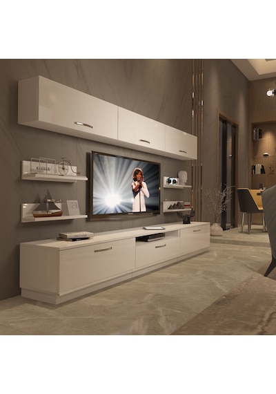Decoraktiv Trendstyle 8y Slm Tv Ünitesi Tv Sehpası Beyaz