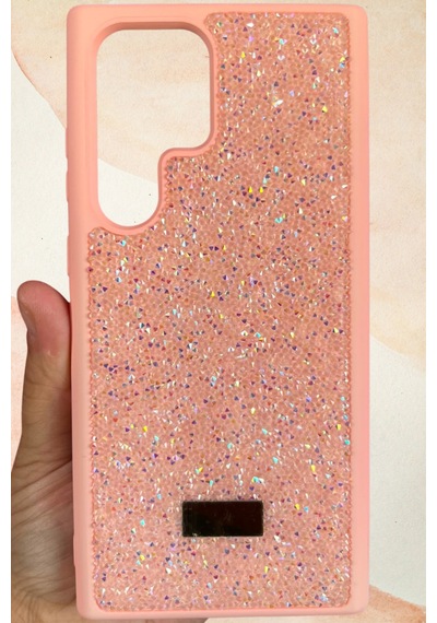 Samsung Galaxy S23 Ultra Yıldız Tozu Premium Pembe Silikon Kılıf
