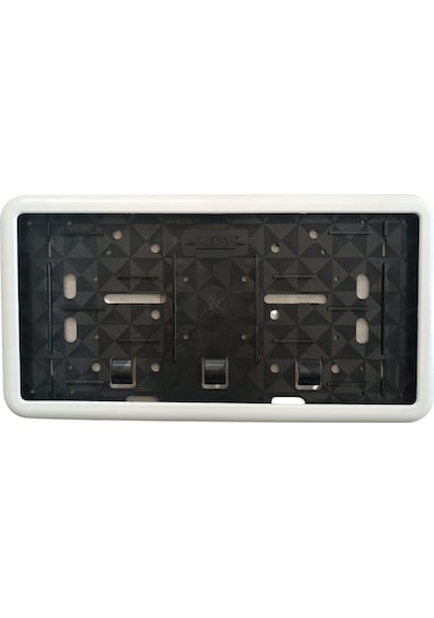 Çerçeveli Dikdörtgen Plakalık Plaka Altlığı Beyaz 32x17cm 1 Adet