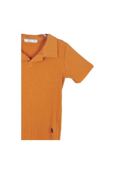 Nk Kids Çocuk Polo Yaka Fitilli T-shirt-14004-tarçın Tarçın
