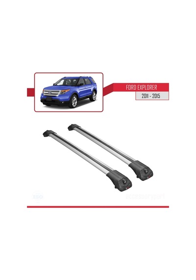 Ford Explorer 2011-2015 Arası İle Uyumlu Ace-1 Ara Atkı Tavan Barı Gri