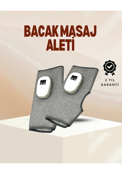 Kablosuz Isıtmalı Baldır Masaj Aleti 3 Hava Basınçlı, Titreşimli Ve Sıcak Kompres Fonksiyonlu Gri