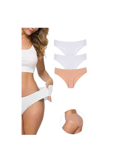 3 Adet Kadın Dikişsiz Lazer Kesim Esnek İz Yapmayan Külot S3 Beden: L-xl Standart