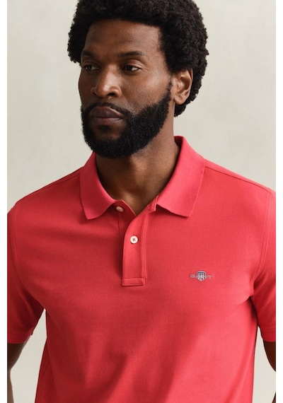 Gant Erkek Kırmızı Regular Fit Logolu Polo Yaka T-shirt-14703