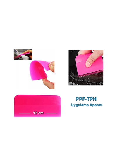 Ppf/tph Silikon Çekçek Ragle Cam Filmi Çekme Uygulama Aparatı Pembe 12x7.5cm Diğer
