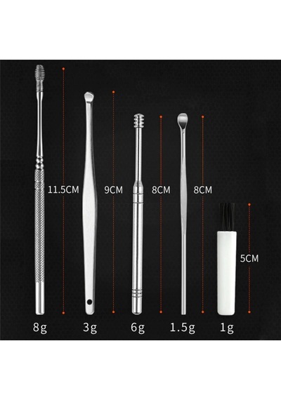 Sepetegelsin 6 Parça Paslanmaz Çelik Kulak Temizleyici Kulak Leke Çıkarıcı