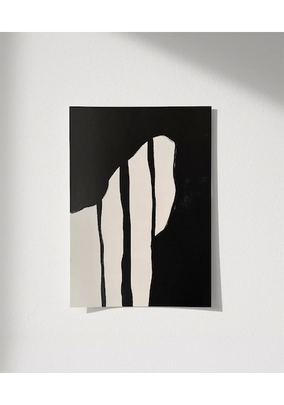 Çerçevesiz Poster Zebra Çizgileri İlhamlı Soyut Sanat
