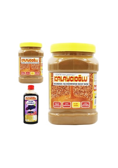 Kalaycıoğlu Bozkır Kavrulmuş Tahin Kepekli 2 x 935 G + Üzüm Pekmezi 950 G