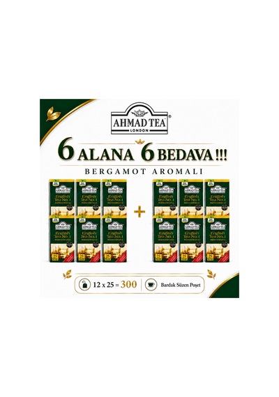 Ahmad Tea No.1 English Tea Bardak Poşet Çay 25x2 Gr - 6 Al 6 Bedava