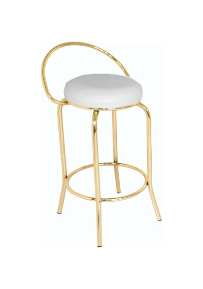 Bar Taburesi Arkalıklı Gold - Beyaz Çok Renkli