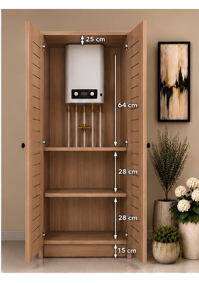 Flower Kombi Dolabı Krem 80 Lık Ceviz