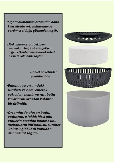 Nem Alıcılı ve Rutubet Giderici Aparat - 500 Gr -Üçgen Naturel 3