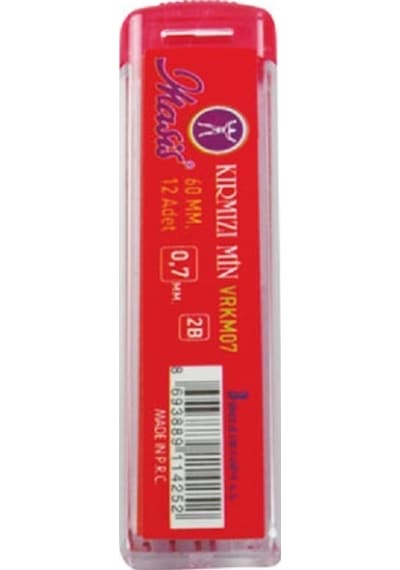 Masis Kırmızı Uç Kalem Ucu 0.7 Mm. 60 Mm 12'li