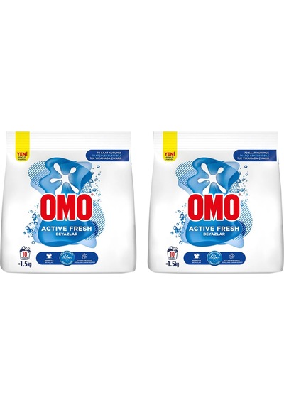 Omo Active Fresh Beyazlar Toz Deterjan 2 x 1500 G