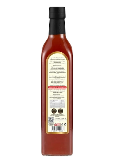 Böğürtlen Sirkesi 500 Ml Doğal Fermantasyon İçilebilir Katkısız Cam Şişe