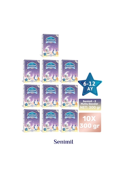 Senimil 2 Mutlu Geceler Bebek Devam Sütü 300 G 10 Adet