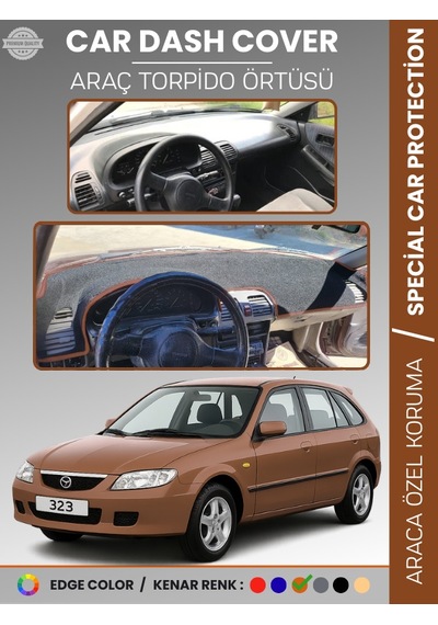 Mazda 323 Bj Hatchback 1998-2003 Torpido Örtüsü Panel Koruma Torpido Koruma Tam Uyum Uv Koruma - 373 Stiloto