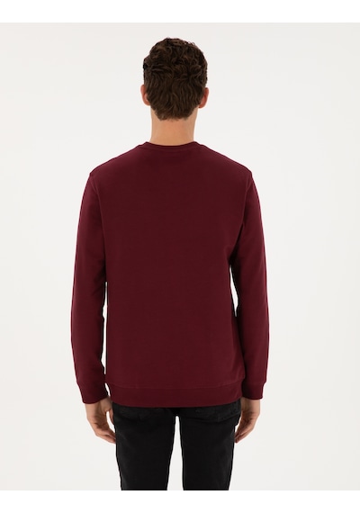 Pierre Cardin Erkek Bordo Sweatshirt 50317675-vr014 Bordo