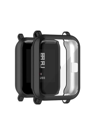 Amazfit Bip İçin Kılıf 360 Full Round Soft Silicone Siyah Bip İle Uyumlu Kılıf - Siyah Çok Renkli Amazfit Bip İçin Kılıf 360 Full Round Soft Silicone Siyah Bip İle Uyumlu Kılıf - Siyah Çok Renkli