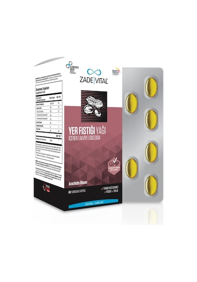 Zade Vital Yer Fıstığı Yağı Yumuşak 60 Kapsül Blister Ambalaj