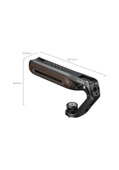 Smallrig 5252 Ahşap Üst Sap, 1/4''-20 Ve Arrı 3/8''-16 Konumlandırma Vidası İle Birlikte