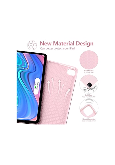 Apple Uyumlu iPad Air 13 Inç M2 Çip 2024 Bluetooth Özellikli Standlı Kalem Bölmeli Klavyeli Kılıf