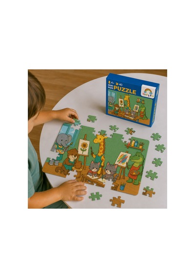 Sanat Sınıfı Mini Puzzle 40 Parça 3-7 Yaş Eğitici Çocuk Puzzle Yapboz