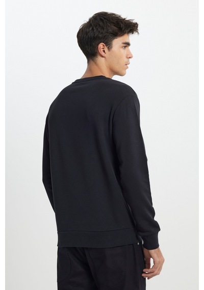 Lee Regular Fit Normal Kesim Bisiklet Yaka Siyah Sweatshirt L242504001 Siyah