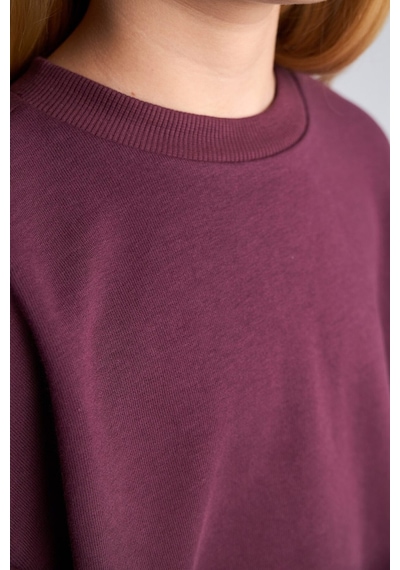 Defacto Bisiklet Yaka Sweatshirt Ve Nervürlü Pantolon 2li Takım Kız Çocuk I3868a826aupr217 Mor-pr217