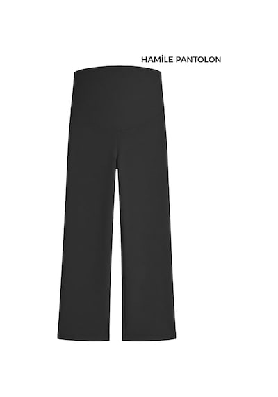 Cottonhıll Premium - Sway Collection Siyah Yüksek Bel Modal Hamile Kadın Pantolon