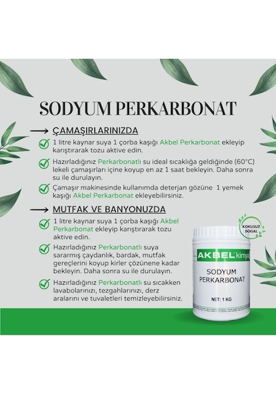 Akbel Sodyum Perkarbonat 1 Kg Akbel Sodyum Perkarbonat 1 Kg
