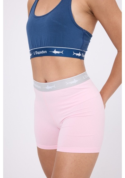 Athleshorts Yüksek Bel Kadın Uzun Boxer Şort-3269 Pembe