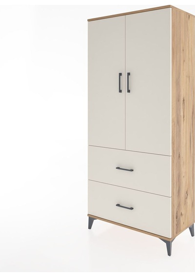 Hyperion Dolap 2 Raflı 2 Çekmeceli 2 Kapaklı 88x44x195 Çam-ay... Çam