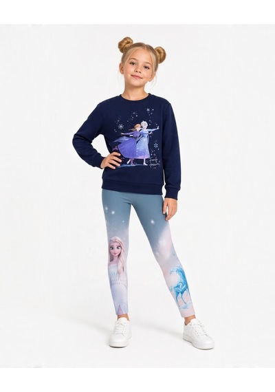Seabubbles Pullu Elsa Kız Çocuk Sweatshirt Lacivert