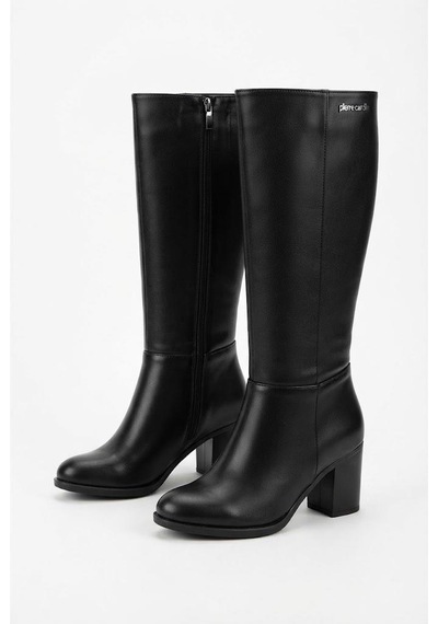 Pierre Cardin 56087 Rahat Şık Kalın Topuklu Kaymaz Taban Kadın Çizme Siyah