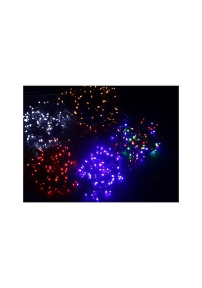 Yılbaşı Noel Işığı 20 Metre Siyah Kablo 200 Led Işık Lamba Su Geçirmez 220 V Fişli Çok Renkli