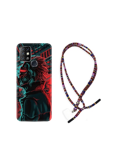 Infinix Hot 10 Kılıf Rasta Boyun Askılı Mask Mand 1686