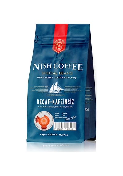 Nish Filtre Kahve Decaf Kafeinsiz 1 Kg Öğütülmüş