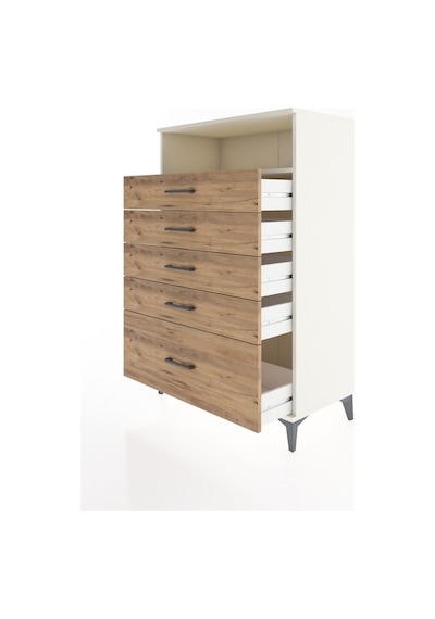 Hyperion Dolap Tek Raflı 5 Çekmeceli 88x44x134 Aytaşı-çam Aytaşı