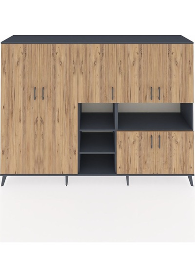 Hyperion Dolap 13 Raflı 7 Kapaklı 220x44x163 Antrasit-çam/antrasit Atlas Çam/antrasıt - Antrasıt Hyperion Dolap 13 Raflı 7 Kapaklı 220x44x163 Antrasit-çam/antrasit Atlas Çam/antrasıt - Antrasıt