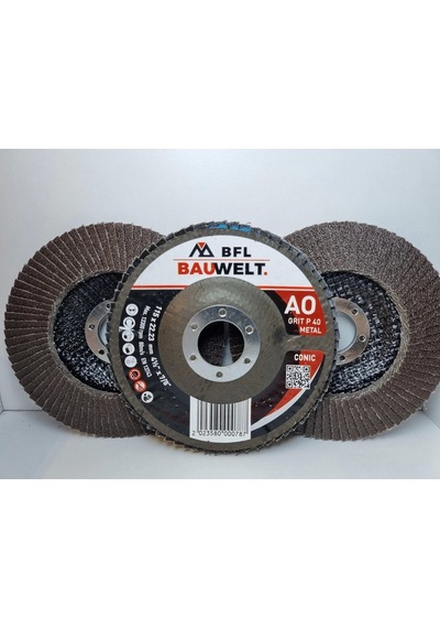 Bauwelt Çap115 A040 Flap Disk Zımpara Hıghtech 5li Paket