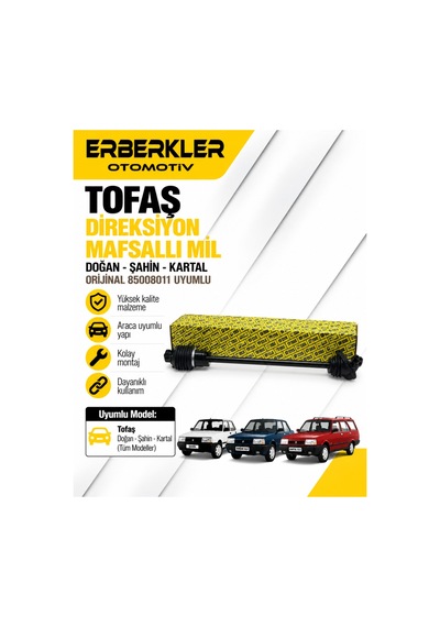 Doğan Şahin Kartal Direksiyon Mafsallı Mil 85008011 Uyumlu - Erb1458
